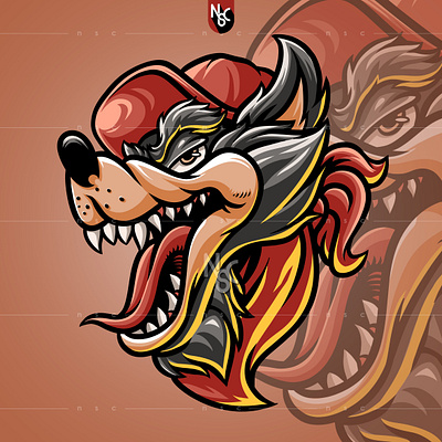 Wolf Head2 animals apparel carnivore character clothing brand commission esports halloween illustration logo mascot monster nft nftartist nftcreator nscgd predator wolf