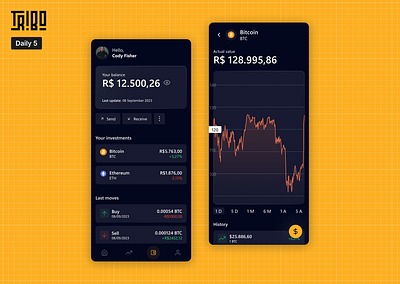 Daily UI - Crypto trade app app daily design figma mobile ui ux