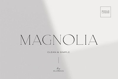 Magnolia. Modern Serif Font art deco