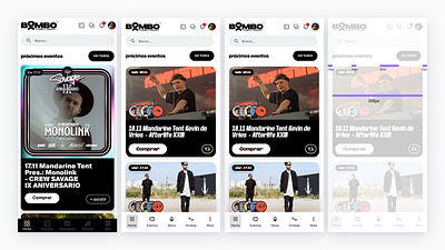 BOMBO App UX Heuristics & UI Improvements —2023 app components improvements redesigns ui ux