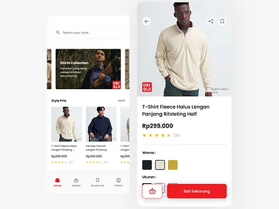 Uniqlo App red redesign ui uniqlo app ux