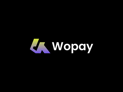 Wopay Logo Design app icon app logo brand identity branding business logo creative logo crypto design flat logo icon logo minimal logo modern logo nft logo payment payment gateway ui uiux