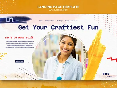 Ungrezi's Crafty English Learning: A Dribble Shot by Biz499 branding design education website graphic design marketing agency ui website website agency website design