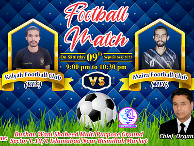 Social Media Post flyer football match graphic design match poster social media post