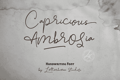 Capricious Ambrosia Font ending swash