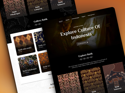 Jelajah Batik Landing Page culture landing page ui