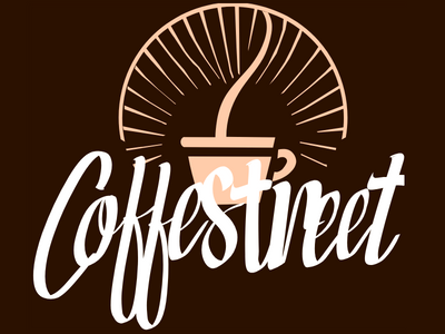 logo coffe shop artdeco branding cafetería coffe logo shop