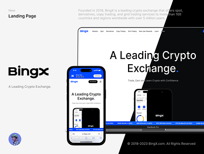 BingX - A Leading Crypto Exchange | Landing page V2.0 Renewal bingx bitcoin blockchain btc crypto currency design exchange homepage landingpage minimal minimalist nft trade ui web web3 website