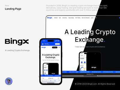 BingX - A Leading Crypto Exchange | Landing page V2.0 Renewal bingx bitcoin blockchain btc crypto currency design exchange homepage landingpage minimal minimalist nft trade ui web web3 website