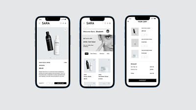 Sara Skincare App case study graphic design mobile app ui ui design ui ux ui ux design wireframes