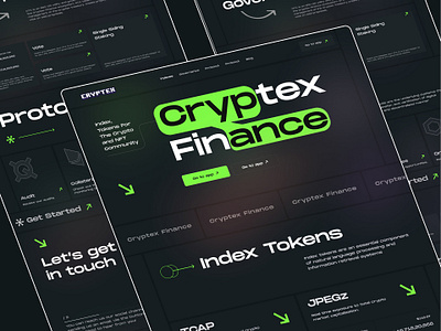 Crypto Landing Page coin crypto crypto landing pgae cryptocurrency dapp design finance landing landing page layout modern page redesign site token ui uiux web application web3 website