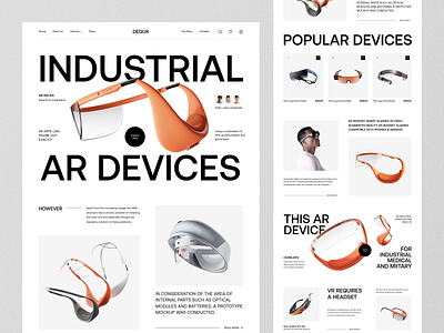 AR Devices Website ar ar devices website clean design dribbble ecommerce homepage landingpage sajon shop ui ux web web design web layout web ui webdesign webpage website whitespace