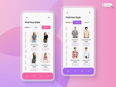 E-commerce Clothing App 3d animation art branding clothing app digitaldesign ecommerce flatdesign graphic design illustration innovationsync logo mobile motion graphics nft product design shopify ui vector webdesign