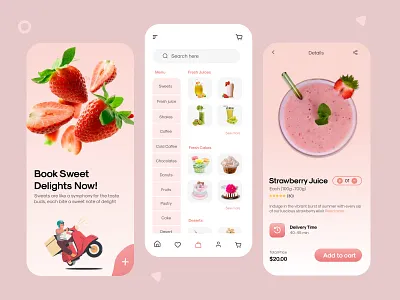 Food Mobile App Design android app design app app design appdesign food interface interfacedesign ios app design juice light theme minimal mobile mobile app design mobile apps mobile ui design mobileappdesign ui ux ui design uxui uxuidesign