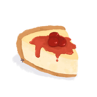 Yummy Food Illustrations cheesecake croissant food food illustration illustration pizza