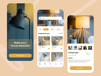 Lamp mobile app app app design bed lamp clean lamp design graphic design lamp app lamp app design lamp mobile app mobile mobile app mobile app design online shop popular lamp app product app smart home app smart lamp tabel lamp ui ux