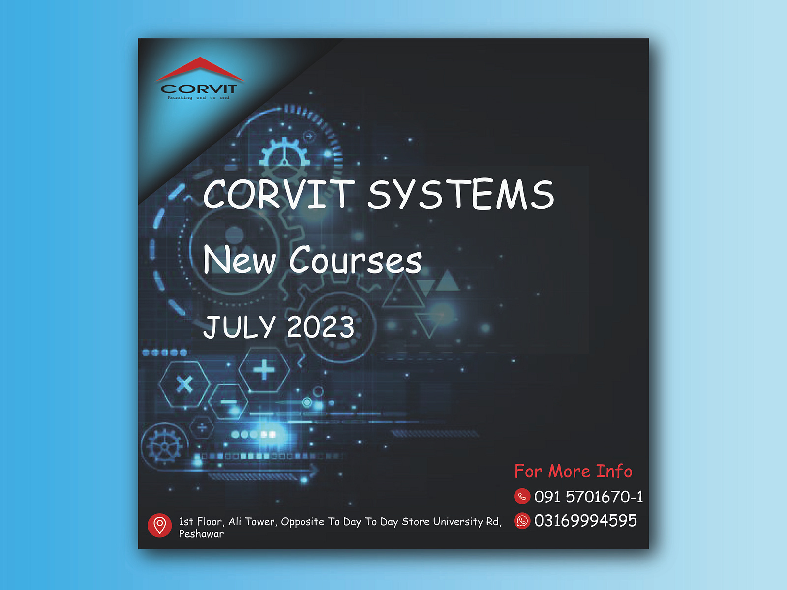 Poster For Corvit Institute by Mahnoor on Dribbble