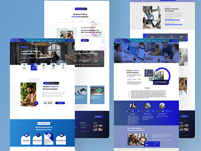 IT Company Website pages design ux