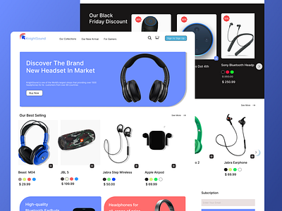 E-Commerce Website Landing page ui ux