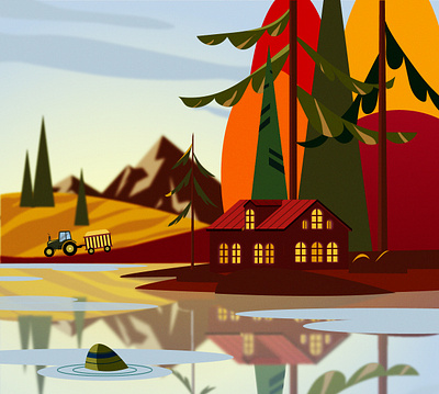 Пейзаж graphic design