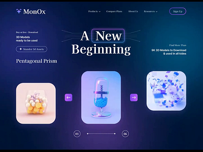 MonOX Landing Page Design 3d crypto crypto site dark dark desing design design web figma graphic design landing landing page landing page design logo nft ui uiux ux web web design website design