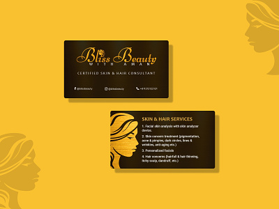 Business Card branding brown business card design golden graphic design logo ui visiting card yellow