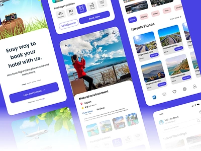 Easy Travel App Ui hotel book home screen UI design 3d ai android book booking branding branding design dribbble 2023 dribbble best shot mobile mobile ui mobileinspiration simple travel agency travel app travel website traveling trending ui ui uiuxdesign