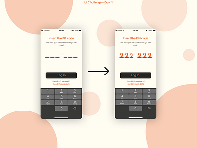 PIN code preview app design ui uiux