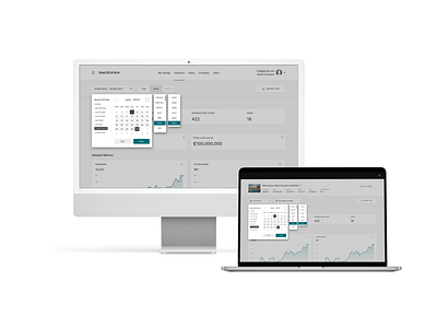 Export feature (JamesEdition) dashboard date picker desktop export flow product design report research seller dashboard statistics user flow user persona user research ux research ux ui web design