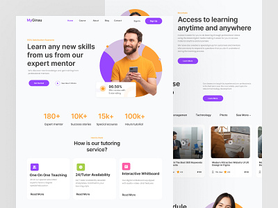 MyGinau E-Course Website course landing page e learning ecourse landing page education elearning homepage design homepage ui landing page learning website minimalis study ui uiux ux visual design web website design