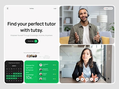 UI Design for Learning Platform course hero design homepage design online learning online teaching teaching tutor ui design uiux ux design website design