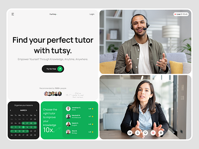 UI Design for Learning Platform course hero design homepage design online learning online teaching teaching tutor ui design uiux ux design website design