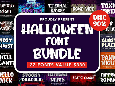 Perfect Halloween Font Bundle font font bundle fonts games gothic themed halloween halloween font horror perfect halloween font bundle typography