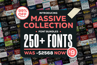 Massive Collection Fonts Bundle font font bundle fonts logotype massive collection fonts bundle typography