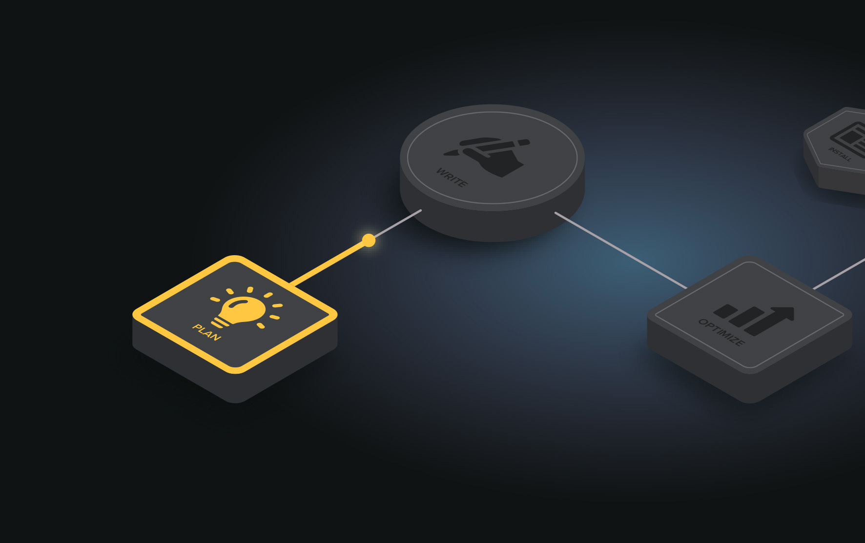 Home page diagram after effects diagram icon set isometric lottie animation