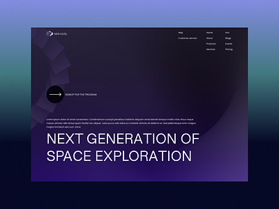 Space exploration web design concept branding dark theme design design concept modern modern ui design space space exploration ui ui design uiux design ux design web design web inspiration