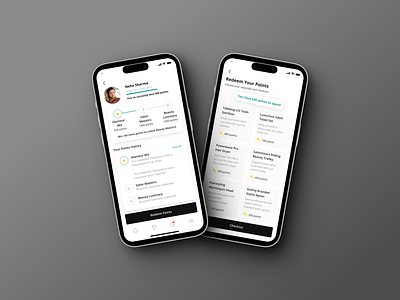 Salon Stylists Engagement Rewards Program app appdesign appdesign ui beauty beautyapp design gamification rewards salon ui ux