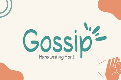 Gossip Handwriting Font>>https://creativemarket.com/Ruddean2109 craft font design display font font font design graphic design handwriting handwritten font sans serif font simple font typography