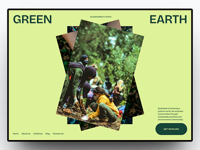 Green Earth - NGO Organization Website branding design environment graphic design landing page organization sustainability ui web design