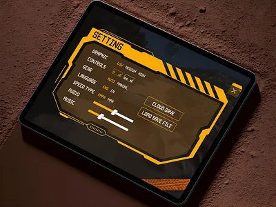Off Road Game User Interface 4x4 gaming interface adventure gaming immersive controls in game music leaderboards mini map mobile friendly mud splatters off road experience off road ui off roading game progress tracking racers hud racing ui rugged design terrain effects terrain themed ui tire tracks vehicle customization vehicle health