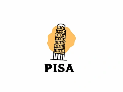 Pisa tower branding design logo