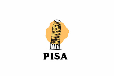Pisa tower branding design logo