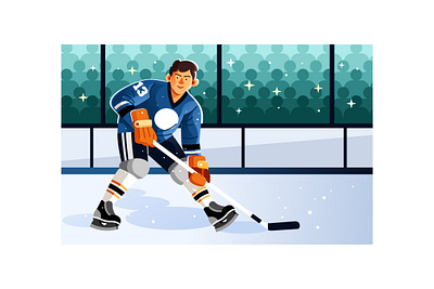 Ice Hockey Illustration field