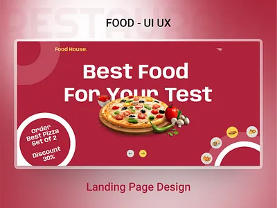 Food Landing Page 2023 food design burger chicken clean cooking delivery service food and drink food order food service minimal design online order pizza product design recipe ui unique design ux visual design web template