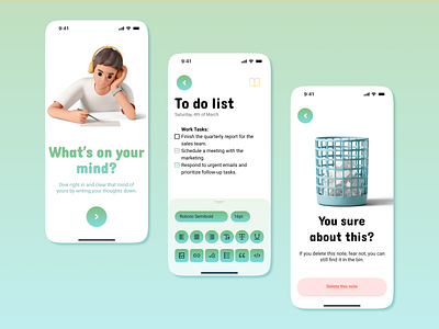 Minimalistic to-do list app 3d animation auto layout branding graphic design logo motion graphics ui ui design ux design video