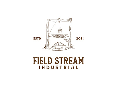 The Field Stream Vintage Illustration Logo Design design field graphic design illustration line line art logo logo design vintage vintage logo