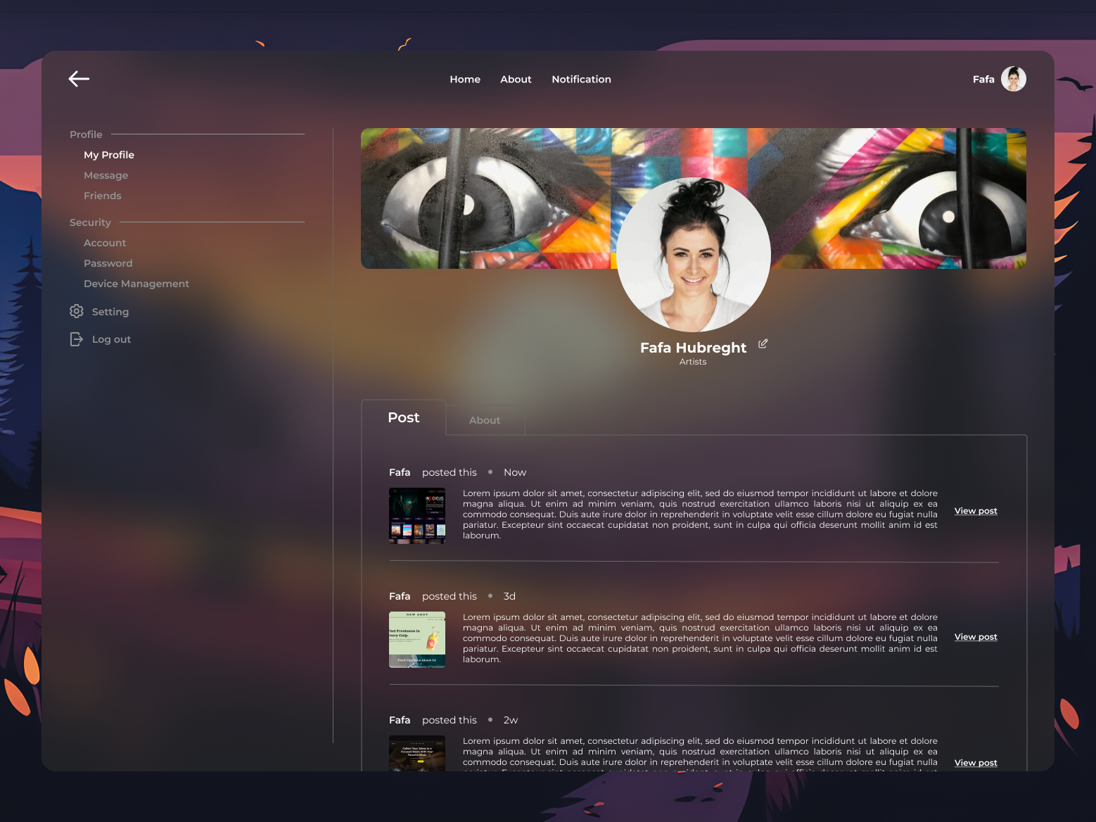 Day 1 - User Profile Website Page by Adhitya Raynar Indrasta on Dribbble
