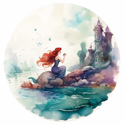 Scene from the little mermaid illustration