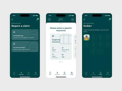 Kvikk Forsikring — Insurance platform android app app design car insurance design insurance insurance platform ios mobile mobile app mobile ui quick insurance safe safe travel travel insurabce traveling ui ui design ux ux design