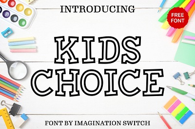 Kids Choice - Free Font branding choice color font colorful font creative font design font free graphic design illustration kids svg vector